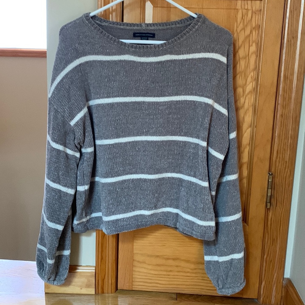 Chenille striped sweater